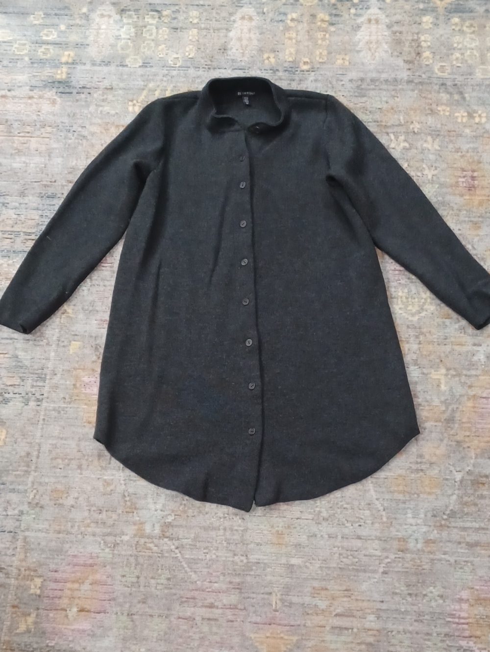 Eileen Fisher Long Button Down Knit Cardigan